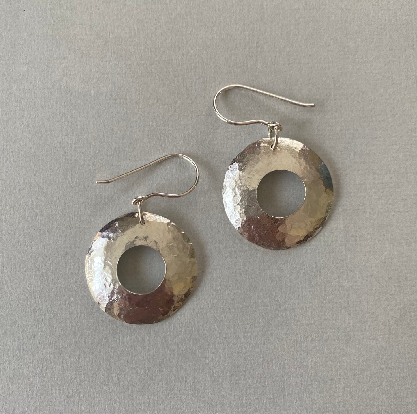 Hammered Disk Earrings