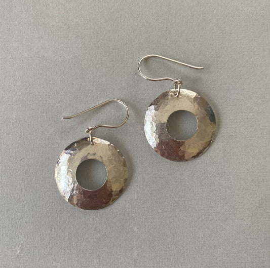 Hammered Disk Earrings