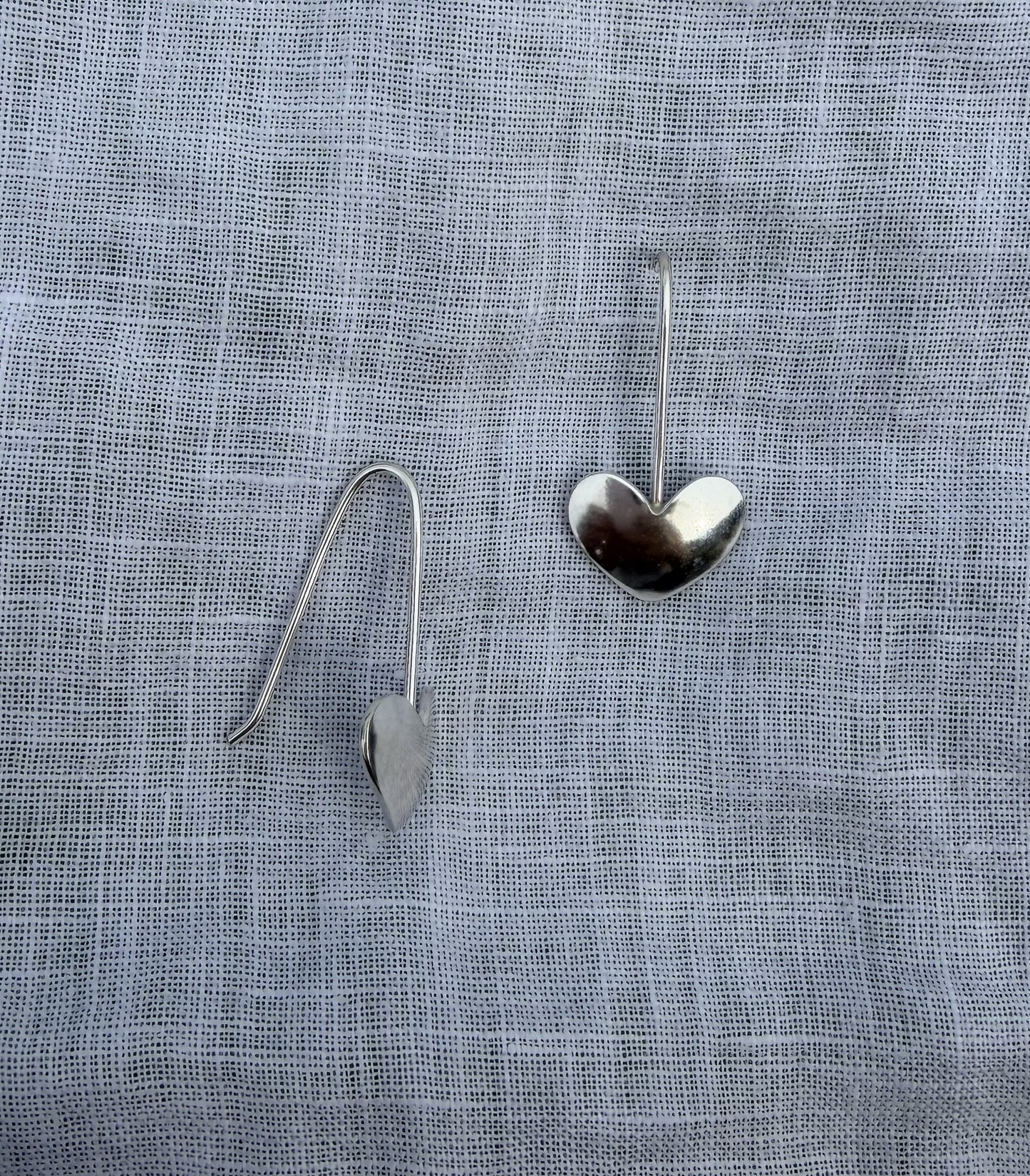 Heart Charm Hook Earrings
